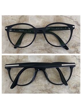 PRADA Black Acetate Glasses Frames